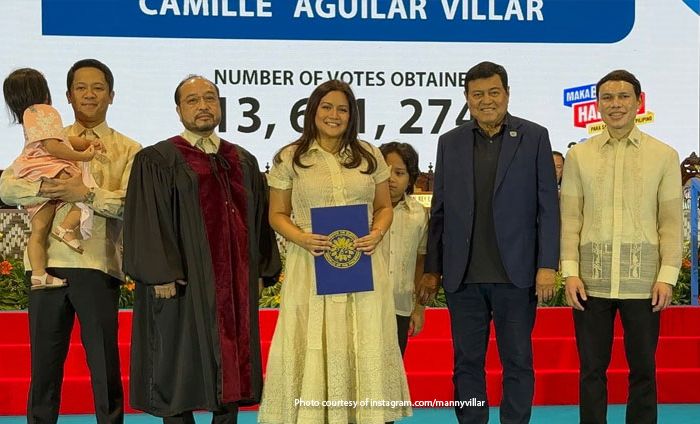 Proud of you, anak! Manny Villar beams as Camille joins Senate