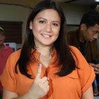 Camille Villar casts her votes at Las Piñas National Science High School